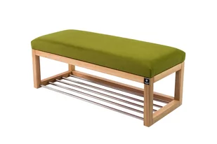 Ławka na buty LPG-4 65cm EMRAWOOD drewno lite kolor naturalny siedzisko gładkie kolor pistacja - Ławki do przedpokoju Ławka na buty LPG-4 65cm EMRAWOOD drewno lite kolor naturalny siedzisko gładkie kolor pistacja - Ławki do przedpokoju - miniaturka - grafika 1