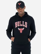 Bluzy męskie - Bluza męska z kapturem kangurka New Era NBA Regular Bulls 60416759 2XL Czarna (0197214897325). Bluzy z kapturem męskie - miniaturka - grafika 1