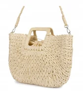 Torebki damskie - Torba damska boho modna na lato pasek solidna listonoszka kosz - miniaturka - grafika 1