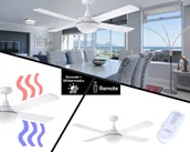 Wentylatory sufitowe - Wentylator sufitowy Creoven Primos 122 cm z oświetleniem i pilotem zdalnego sterowania - miniaturka - grafika 1