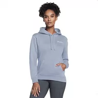 Bluzy damskie - Skechers Damska bluza z kapturem Signature, Fioletowy, M - miniaturka - grafika 1