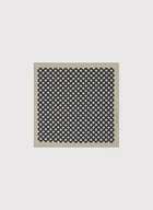 Dodatki do ubrań - Beżowo-czarna poszetka - miniaturka - grafika 1