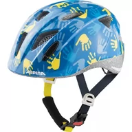 Kaski rowerowe - Alpina Ximo Kask rowerowy Dzieci, blue hands gloss 47-51cm 2021 Kaski dla dzieci 9711185 - miniaturka - grafika 1