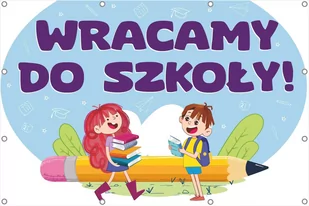 Wracamy do Szkoły- Baner do szkoły i przedszkola - Pomoce naukowe - miniaturka - grafika 1