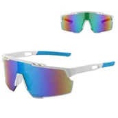 Okulary sportowe - Sportowe okulary przeciwsłoneczne z filtrem UV400 Białe/Niebieskie SVM-13H - miniaturka - grafika 1