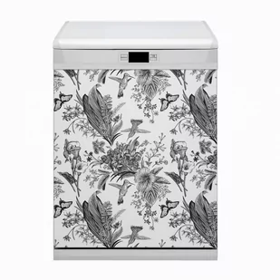 Magnes osłona na zmywarkę Czarno-biały ogród 60x80 - Dekoracje domu - miniaturka - grafika 1