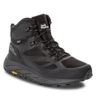 Buty trekkingowe męskie - Trekkingi Jack Wolfskin Terraventure Texapore Mid M 4051521 Black - miniaturka - grafika 1