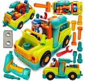 Samochody i pojazdy dla dzieci - HOLA Auto autko pojazd samochód do rozkręcania i skręcania narzędzia zestaw prezent dzieci - miniaturka - grafika 1