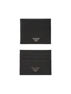 Emporio Armani Zestaw portfel i etui na karty Y4R237 Y138E Czarny - Portfele - miniaturka - grafika 1