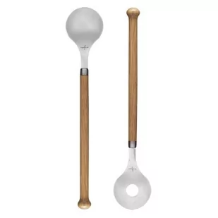 Sagaform Łyżki do sałaty Oval Oak (5017605) - Zestawy sztućców - miniaturka - grafika 1
