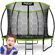 Trampoliny - Trampolina ogrodowa dla dzieci Premium z siatką wewnętrzną Neo-Sport 312cm 10ft - miniaturka - grafika 1