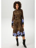 Sukienki - Aniston Sukienka w kolorze karmelowo-niebieskim - miniaturka - grafika 1