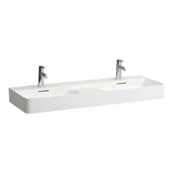 Umywalki - Laufen Val Umywalka wisząca lub meblowa 120x42 cm podwójna z 3 otworami na baterię biała z powłoką LCC H8142824001081 - odbiór osobisty: Kraków, Warszawa - miniaturka - grafika 1
