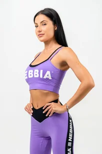 Biustonosz damski Nebbia FLEX Dvouvrstvá sportvoní podprsenka FLEX Fialová L - Bielizna sportowa damska - miniaturka - grafika 1