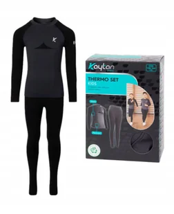 Komplet bielizna termoaktywna KAYTAN THERMO SET KIDS czarny r. 134-140 - Pozostała odzież narciarska - miniaturka - grafika 1