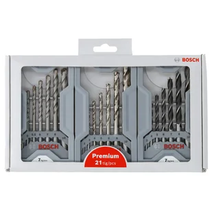 Zestaw wierteł do drewna, metalu, betonu SDS Plus 21 sztuk Premium BOSCH - Wiertła - miniaturka - grafika 1