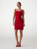 Sukienki - Marciano Guess Sukienka 177067 Czerwony Classic Fit - miniaturka - grafika 1