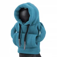 Akcesoria motoryzacyjne - BAJERANCKA ŚMIESZNA BLUZA POKROWIEC NA GAŁKĘ ZMIANY BIEGÓW OSŁONA DŹWIGNIĘ NIEBIESKA - miniaturka - grafika 1