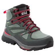 Buty trekkingowe damskie - Jack Wolfskin Force Striker Texapore Mid Shoes Women, szary UK 4,5 | EU 37,5 2022 Trapery turystyczne - miniaturka - grafika 1