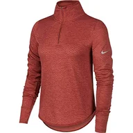 Koszulki i topy damskie - Nike koszulka damska W Nk Sphr Elmnt Top Hz z długim rękawem Cedar/Light Redwood/Htr/Reflective Silv M - miniaturka - grafika 1