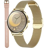 Smartwatch - SMARTWATCH DAMSKI ENTER AURA NOWOCZESNY WIELOFUNKCYJNY PASEK + BRANSOLETA - miniaturka - grafika 1