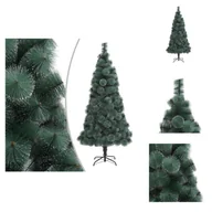 Choinki - vidaXL Sztuczna choinka ze stojakiem Zielona 210cm PET - Choinki świąteczne - miniaturka - grafika 1