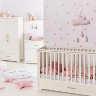 Łóżeczko dziecięce 140x70 z funkcją tapczanika białe melody - Łóżeczka i kojce - miniaturka - grafika 1
