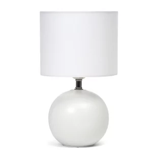 Platinet, Lampa Stołowa E27 25w Ceramiczna Kula, Biała - Lampy stojące - miniaturka - grafika 1
