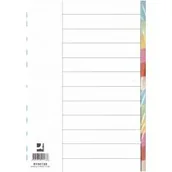 Przekładki do segregatorów - Q-connect Przekładki A4 karton kolorowe 12 kart - miniaturka - grafika 1