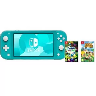 Nintendo Switch Lite Turkusowy + Smerfy Misja Złoliść + Animal Crossing - Konsole Nintendo - miniaturka - grafika 1