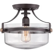 Lampy sufitowe - Elstead Lighting W kolorze brązu lampa sufitowa Penn Station - miniaturka - grafika 1