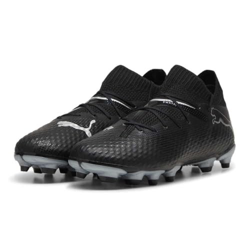 PUMA Future 7 Pro Fg/Ag Jr buty piłkarskie, uniseks, Czarna puma, biała puma, 28 EU