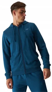 Męska bluza dresowa 4F z kapturem SWSM1466 46S niebieski M - Bluzy męskie - miniaturka - grafika 1