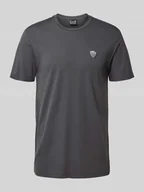 Koszulki męskie - T-shirt z mieszanki wiskozy z naszywką z logo - miniaturka - grafika 1