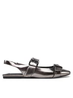 Sandały damskie - KARL LAGERFELD Sandały Konnie KL40186A Srebrny - miniaturka - grafika 1