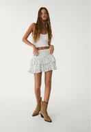 Spódnice - Stradivarius Spódnico-spodnie mini z falbanami Niebieski XL - miniaturka - grafika 1