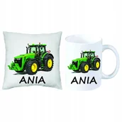 Gadżety dla niej i dla niego - ZESTAW PREZENT PODUSZKA + KUBEK John Deere Traktor - miniaturka - grafika 1