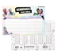 Szkolne artykuły papiernicze - Plan lekcji z tabliczką mnożenia Unicorn (25szt) - STARPAK - miniaturka - grafika 1