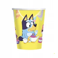 Dekoracje i nakrycia stołu na imprezę - Kubeczki papierowe urodzinowe Bluey, 250 ml, 6 szt - miniaturka - grafika 1