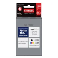 Tusze zamienniki - ACTIVEJET Tusz ACTIVEJET Multipack AH-M704RX + papier KUP ten produkt 8% TANIEJ Dotyczy zamówień powyżej 500 zł AH-M704RX CN693AE CN692AE (AH-M704RX Zamiennik HP 704 CN693AE CN692AE) - miniaturka - grafika 1