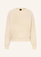 Bluzy damskie - Boss Bluza Nierozpinana Eslita beige - BOSS - miniaturka - grafika 1