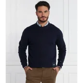 Swetry męskie - Tommy Hilfiger Sweter MONOTYPE GS TIPPED | Regular Fit | z dodatkiem jedwabiu - miniaturka - grafika 1