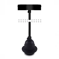 Akcesoria do oświetlenia - Czarna lampa do zawieszenia klosza lub abażuru zawiesie do abażuru z czarnym przewodem KOLOROWE KABLE - miniaturka - grafika 1