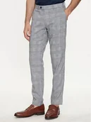 Spodnie męskie - Bugatti Chinosy 4380 56213A Niebieski Slim Fit - miniaturka - grafika 1