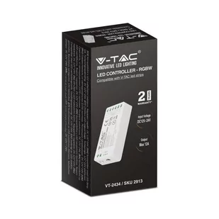 Kontroler Sterownik Ściemniacz V-TAC RGBW 12A/MAX 12V-144W 24V-288W VT-2434 - Taśmy LED - miniaturka - grafika 1