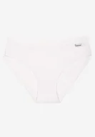 Majtki damskie - Białe Gładkie Majtki Figi z Bawełny Laniriela - miniaturka - grafika 1