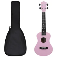 Inne akcesoria muzyczne - Ukulele sopranowe z pokrowcem, dla dzieci, rĂłĹĽowe, 23" - miniaturka - grafika 1