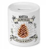 Skarbonki - Skarbonka Dla Marysi Majii na Urodziny na Prezent z Nadrukiem ze Zdjęciem + Opakowanie na prezent (wzór 04) - miniaturka - grafika 1