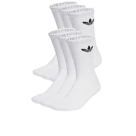 Skarpetki męskie - Skarpetki adidas Originals Trefoil Crew Socks 6 Pairs IJ5619 - białe - miniaturka - grafika 1