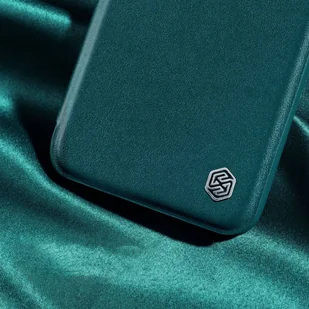 Nillkin Qin Leather Pro Case etui iPhone 14 Plus osłona na aparat kabura pokrowiec obudowa z klapką zielony - Etui i futerały do telefonów - miniaturka - grafika 10